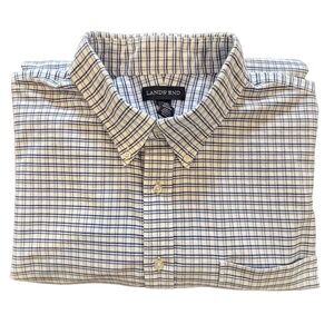 Lands' End white and blue button down shirt size 2XL Tall